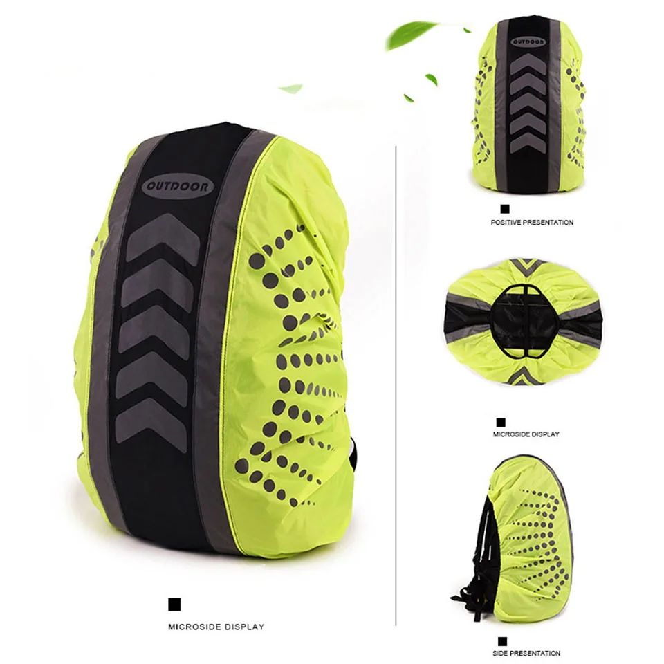 1Pcs Outdoor Waterproof Cover Backpack Cover Rain Cycling Hiking Backpack Vertical Reflective Dust Woman Men