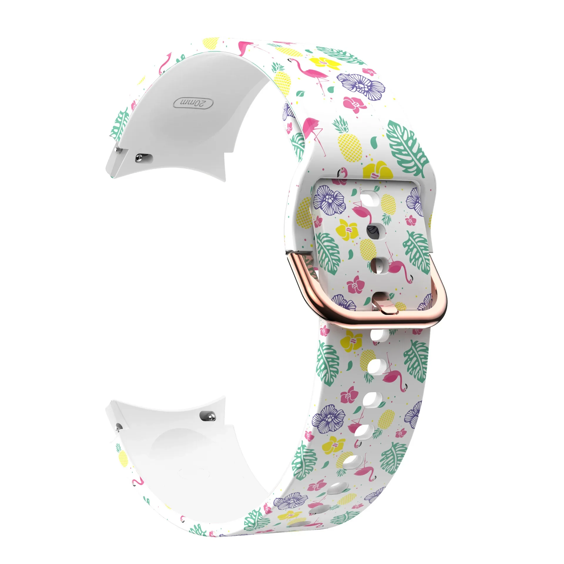 Colorful Pattern Silicone Watch Strap - Adjustable Bracelet Band