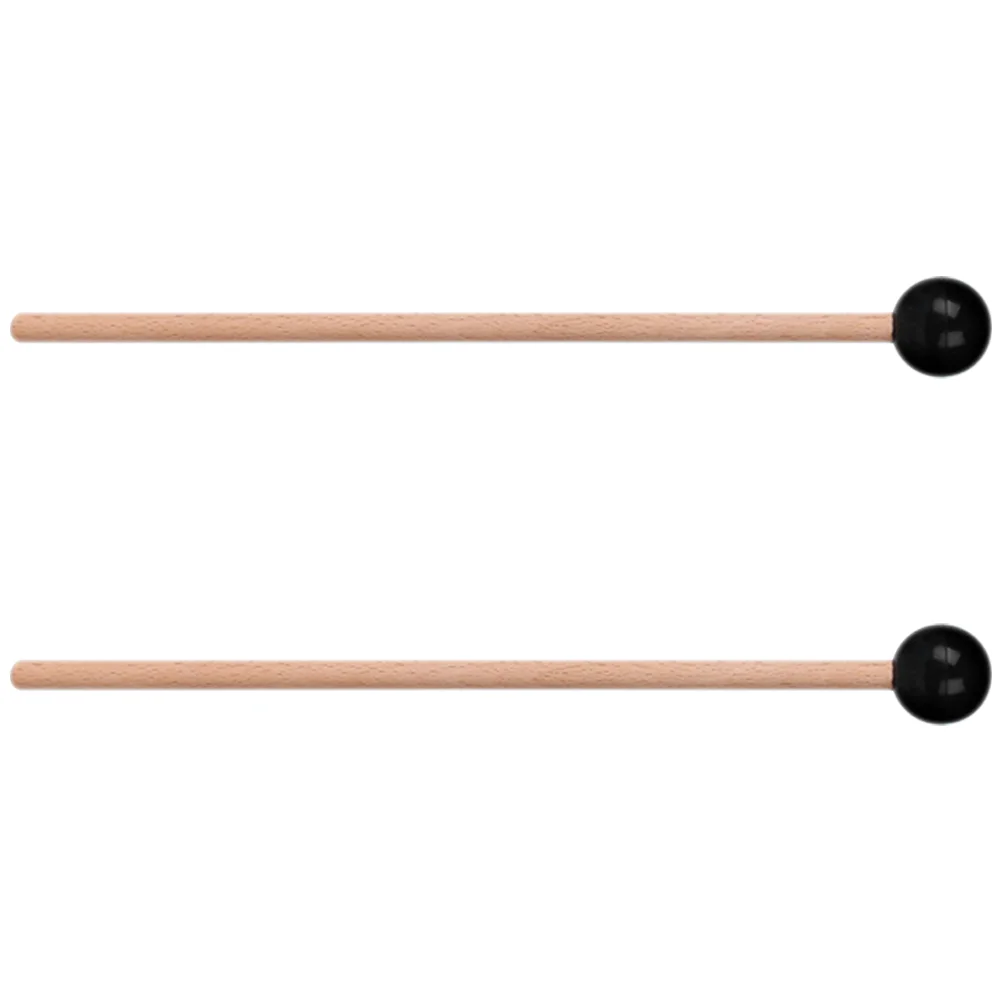 

2 Pcs Percussor Small Rubber Mallet Percussion Drum Mallets Lotus Instrument Tongue Sticks Wood Performance Drumsticks