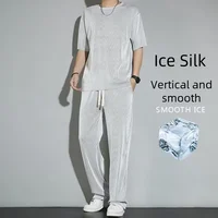 Casualsuit Men's Trendy Summer Newcomer Simplet Shirt Versatile Five-minute Sleeve Japanese Style Ins Casual Pants