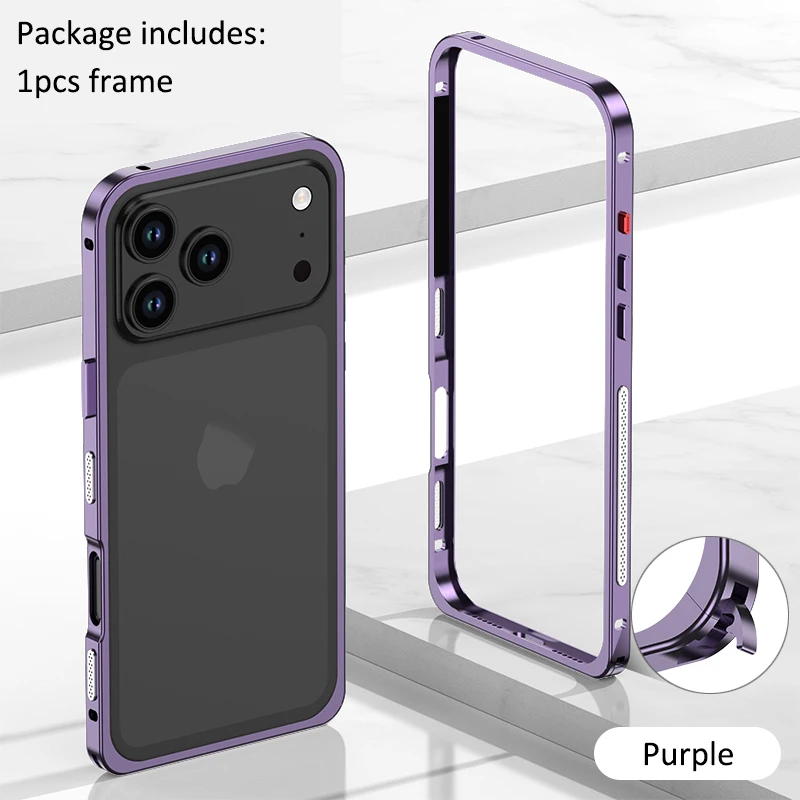 Premium Aluminium Alloy Metal Frame Bumper with Camera Protector Cap Cover