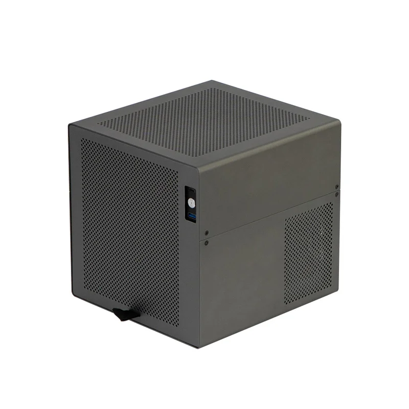 스콜피오 4베이 NAS 섀시 알루미늄 쉘 SFX 전원 공급 장치 ITX 마더보드 페이뉴 블랙 시놀로지 스토리지 서비스 소형 섀시