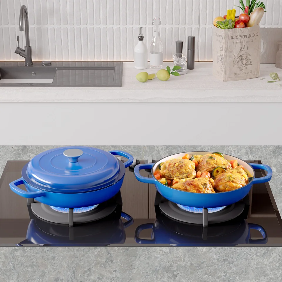 Lightweight 3 QT Enamel Cast Iron Dutch Oven