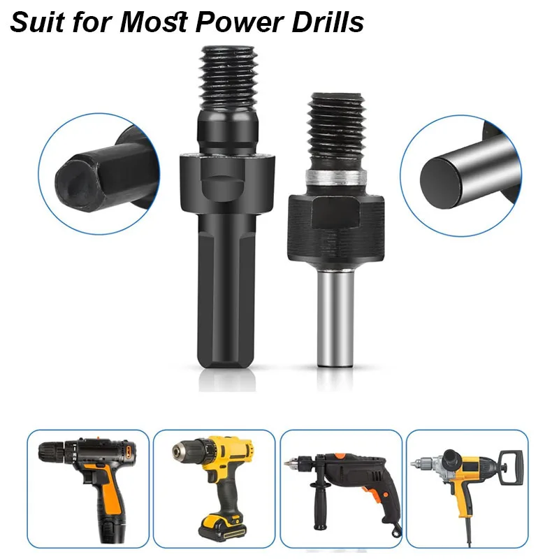 Angle Grinder Adapter Electric Power Drill Converter Attachment Flange Nut Parts Set Connect Rod Disc Wheel Arbor Mandrel