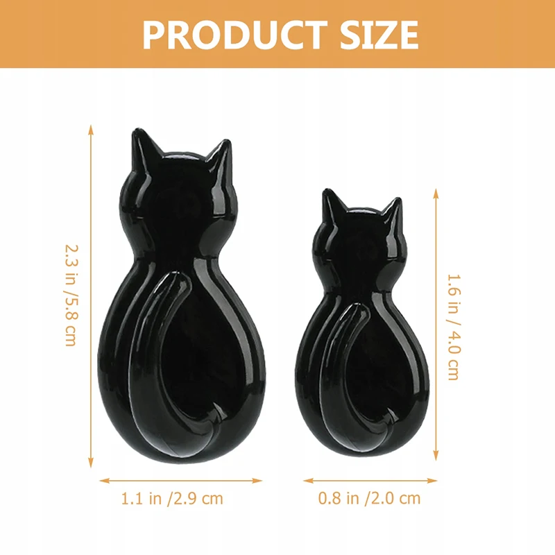 10PCS Cartoon Cat Hooks Self Adhesive Cat Decoration Keychain Hooks Removable Self-Adhesive Hooks For Hanging Towels Bathroom, 4