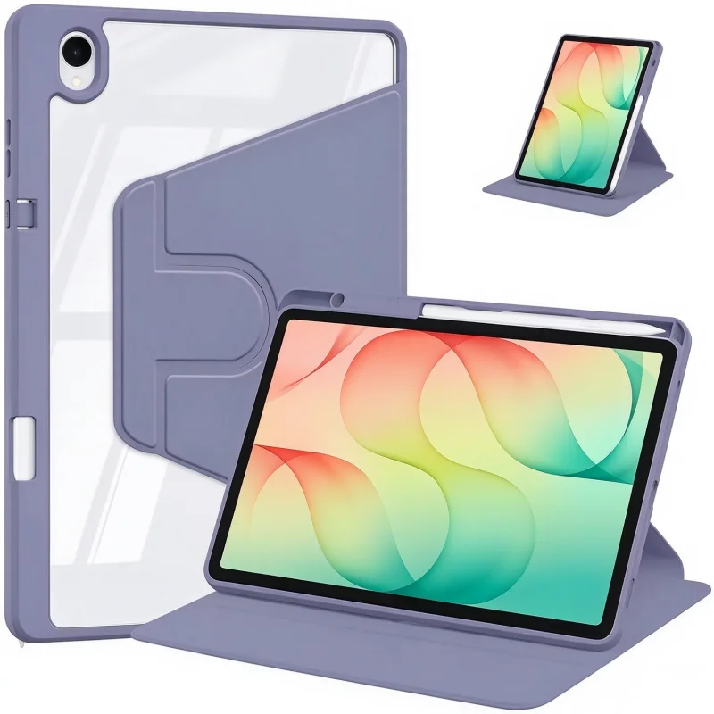 360° Rotating Tablet Case with Pencil Holder, 12.6-inch