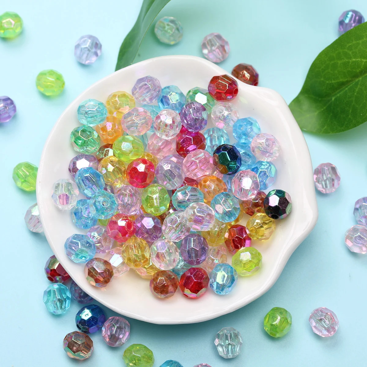 

6/8mm 300/120pcs Acrylic Jelly Color Round Crystal Beads For Jewelry Making DIY Bracelet Neckalce Pendant Fashion Material