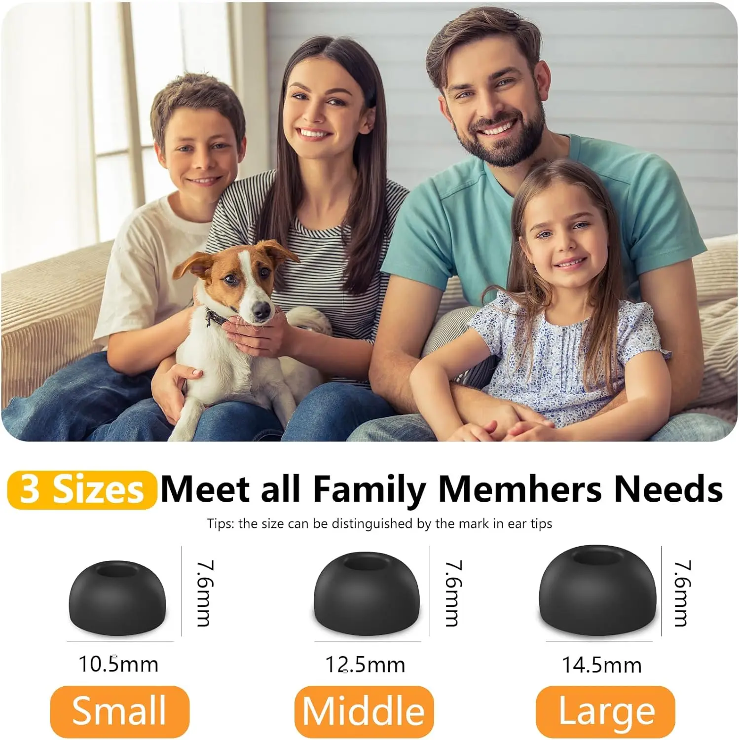 Memory Foam Ear Tips for Apple Airpods Pro 3 Gen Earbuds Silicone Covers Caps Replacement Earpads Eartips for AirPods Pro 3