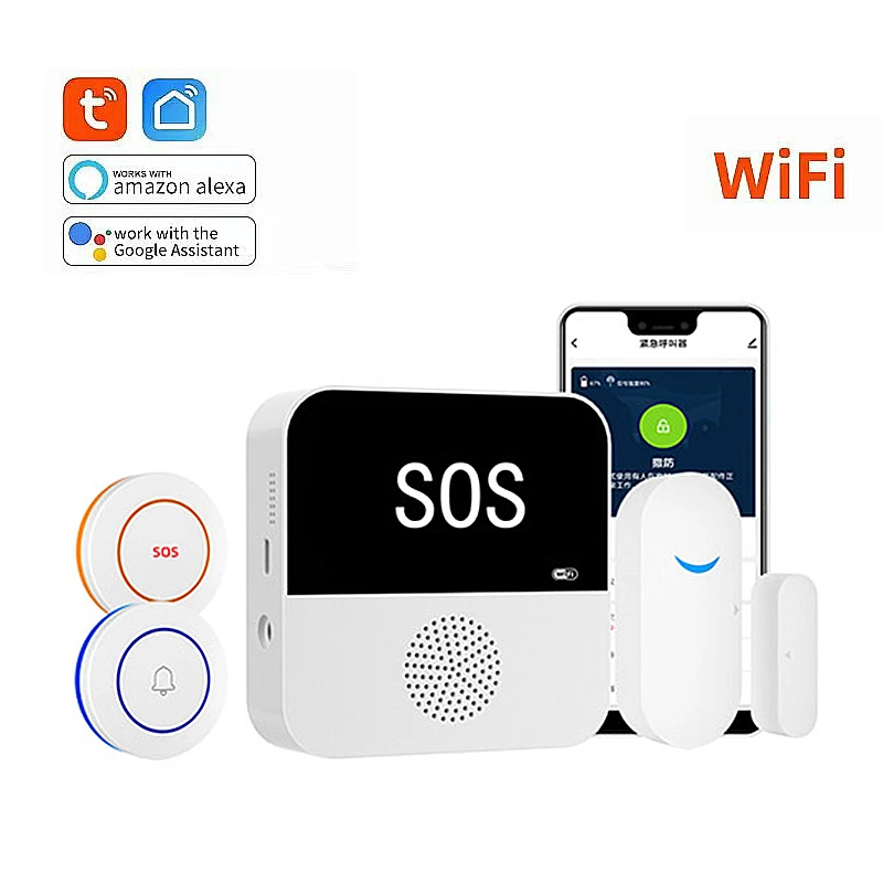 

Tuya WiFi Smart Home Alarm System Security Kit Remote APP Monitoring Anti-theft Alarm Sound Doorbell Call Multi-functional Home