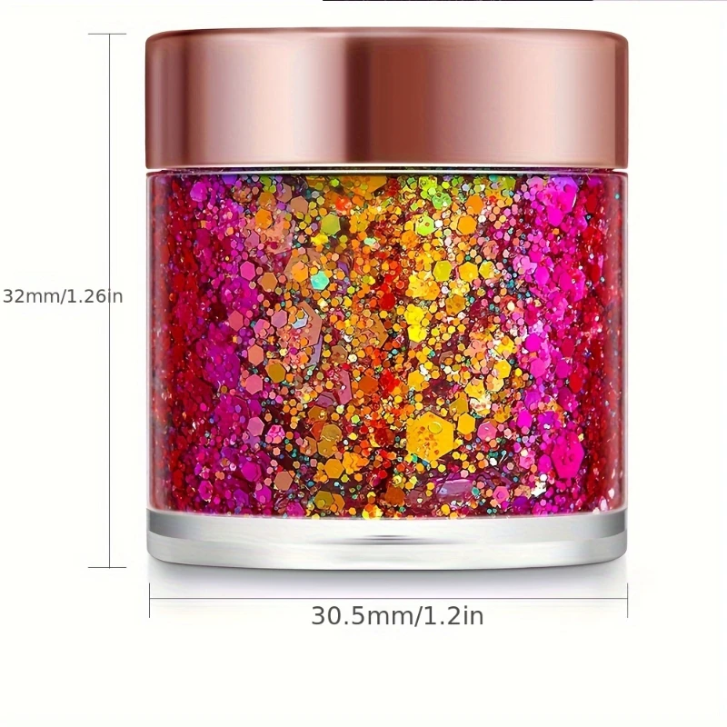 Long-Lasting Body Glitter Gel Tags: 3