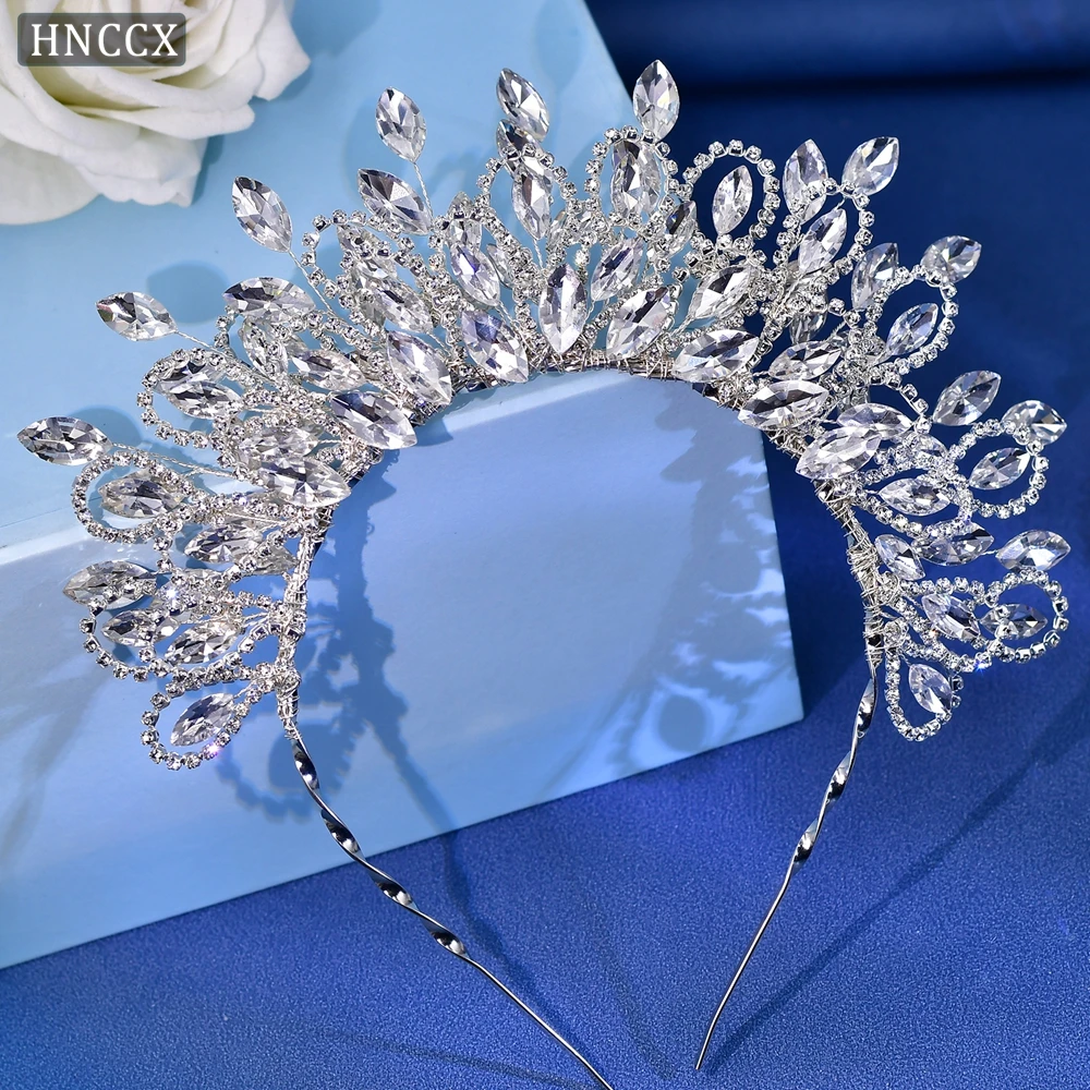 Shiny Rhinestone Luxury Wedding Crown Headbands for Hair Woman Brides Tiaras and Headdresses Stylish Versatile Jewelry CP616
