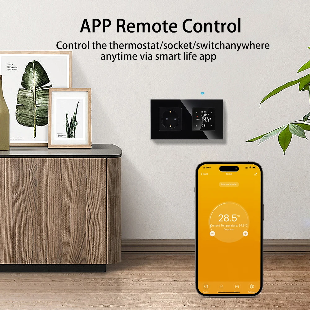 Smart WiFi Thermostat smart thermostat temperature controller smart thermostat socket With EU Socket Water Electric Warm Floor Heating Water Gas Boiler Temperature Controller Tuya Google Home