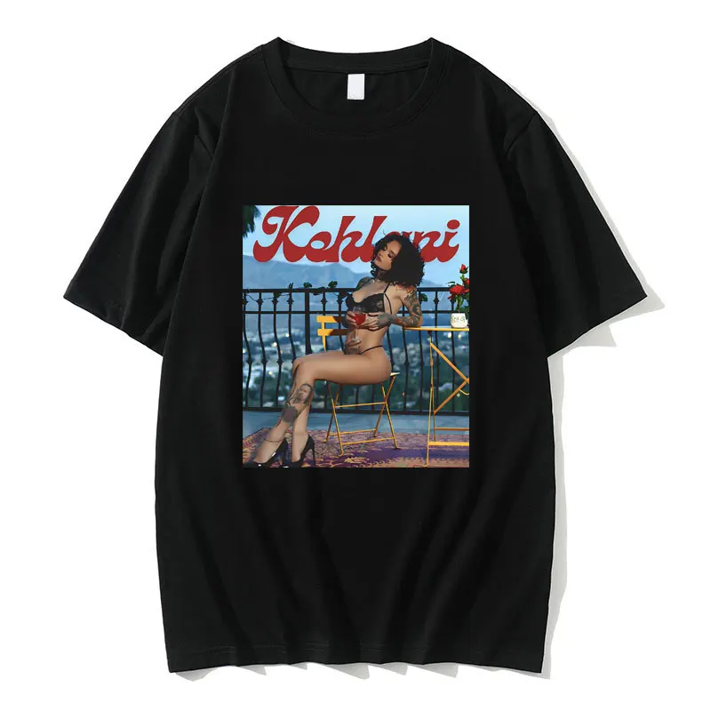 

Kehlani Roses Graphic Print Tshirt Men Women Hip Hop Rap Oversized T-shirt Unisex Casual Short Sleeve Male Fashion Streetwear