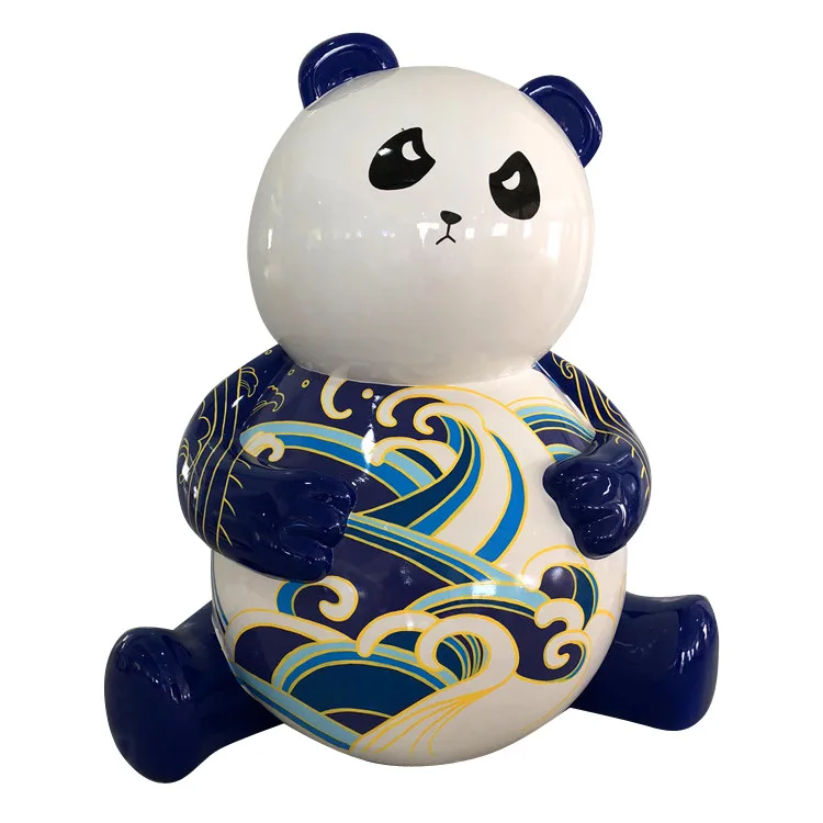 

Resin Home Decor Ornaments Gifts Kung Fu Statue Sculpture Animal Garden Panda Figurine