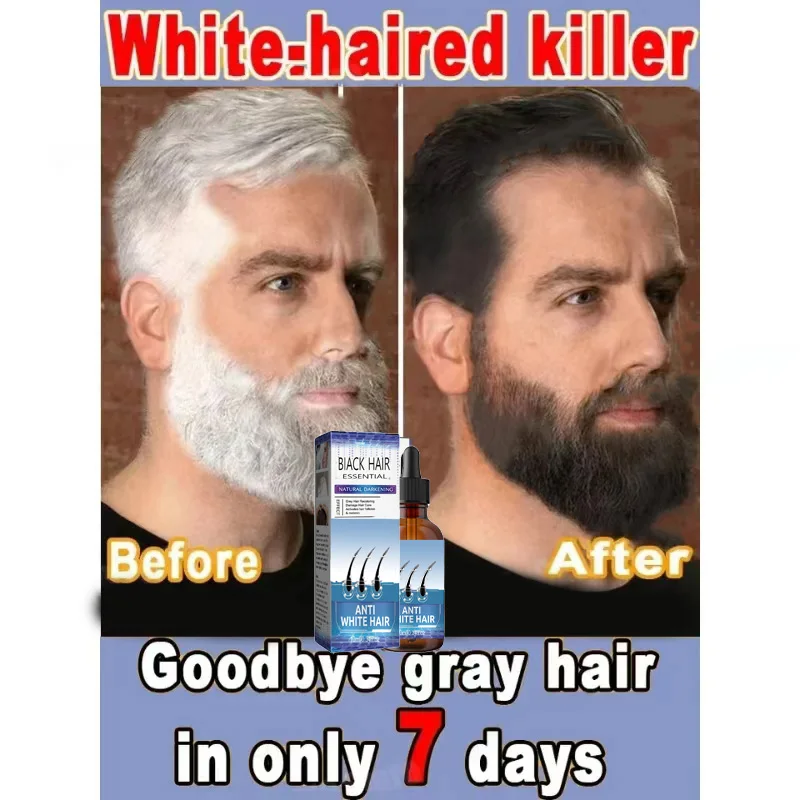 restauration de la couleur naturelle des cheveux et restauration de la sant&eacute; des cheveux blancs au noir