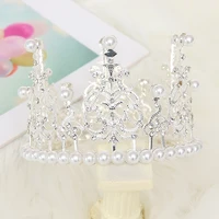 1pcs Pearl Crown Cake Decorative Small Tiaras Crystal Pearl Princess Caketoppers.jpg