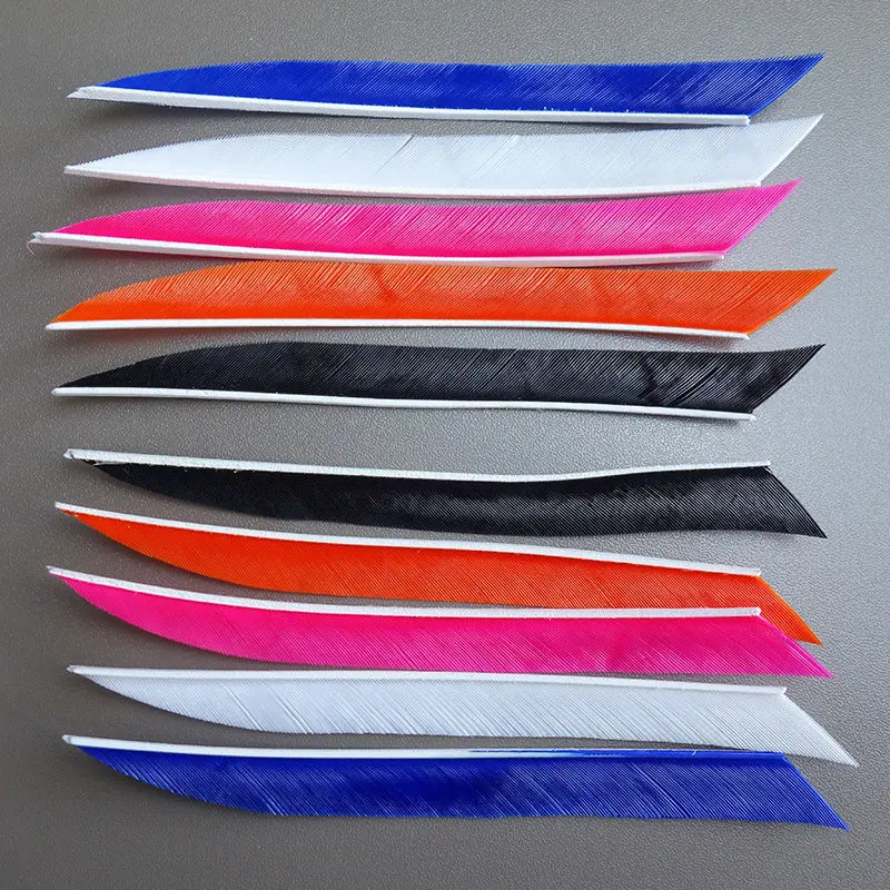 50 PCs/Lot 5" Traditional Kyudo Feather Archery Fletches Real Turkey Feathers Right Wing 5
