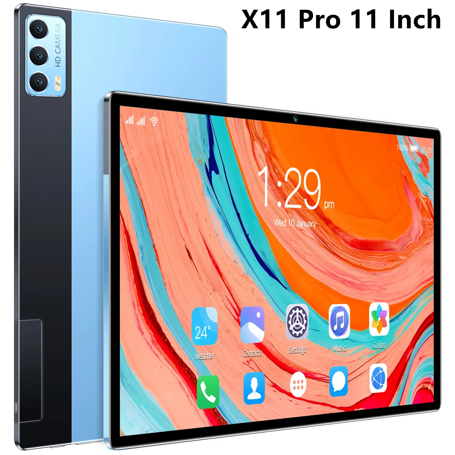 thumbnail image 1 of Tableta X11 Pro versión global 2023, tableta Android 12 de 11 pulgadas, diez núcleos, 12 GB + 512 GB de ROM, llamada telefónica 5G, Bluetooth, Wi-Fi, tableta PC, 1 of 5
