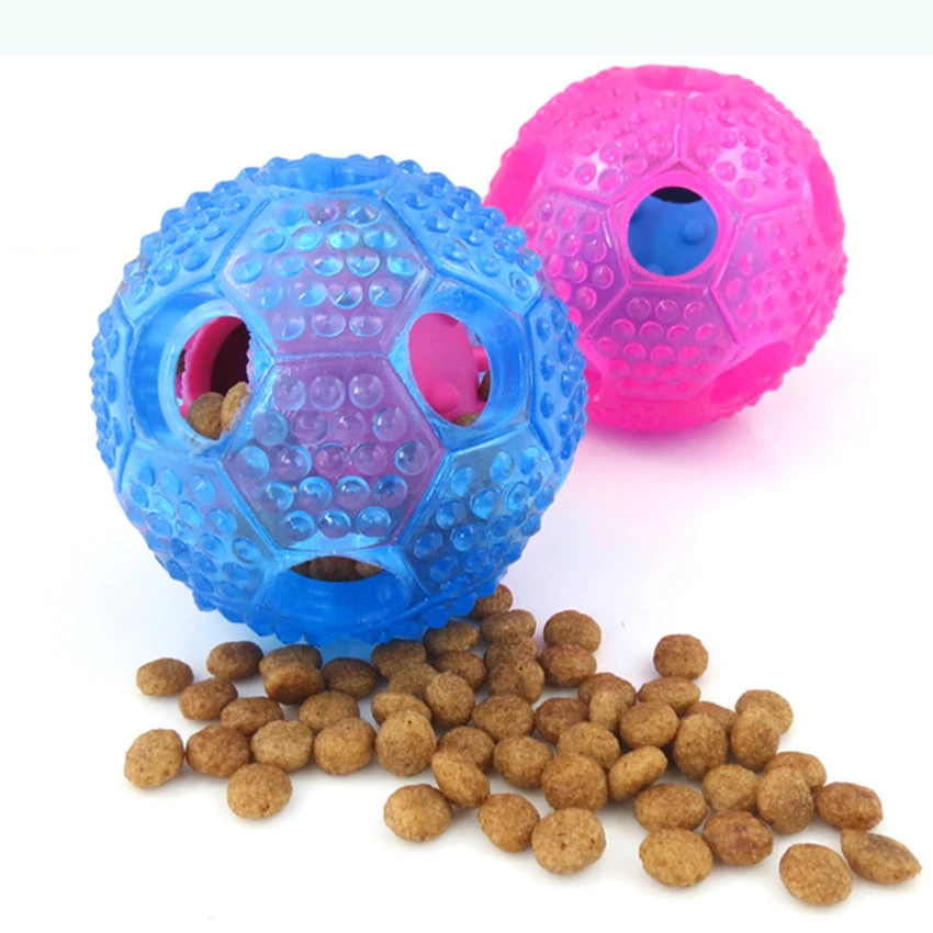 

Natural Rubber Pet Dog Toys Dog Chew Toys Tooth Cleaning Treat Ball Extra-tough Interactive Elasticity Ball for Pet Accessories