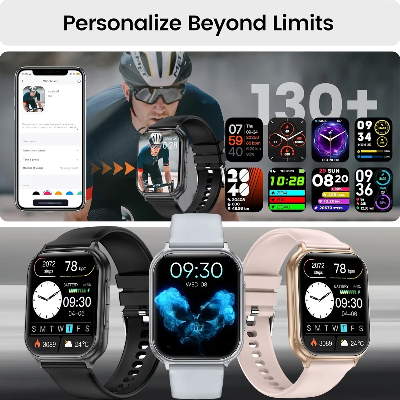 Nuovo Smartwatch 2026 per Donne, Fitness Tracker Sportivo IP68 Impermeabile, Monitoraggio Cardiaco 24H Integrato, Chiamate Wireless, Smartwatch Elegante da Donna - immagine 6