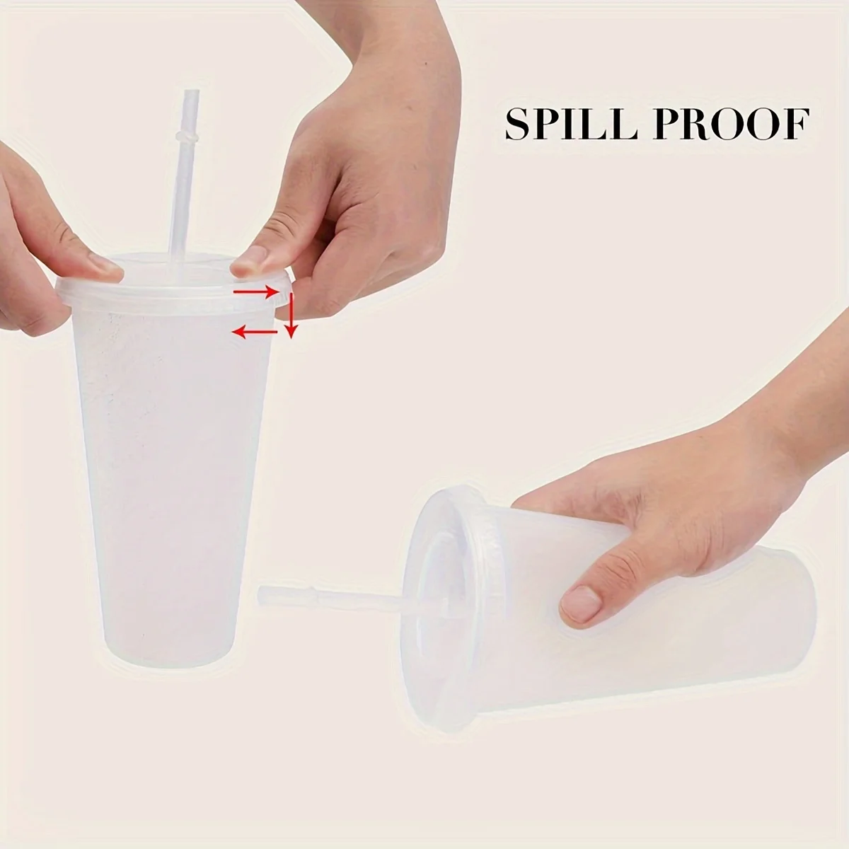 1pc-New Color Changing Cup Creative Glitter Plastic Straw Cup Summer Large Capacity Beverage Color Changing Cups Water