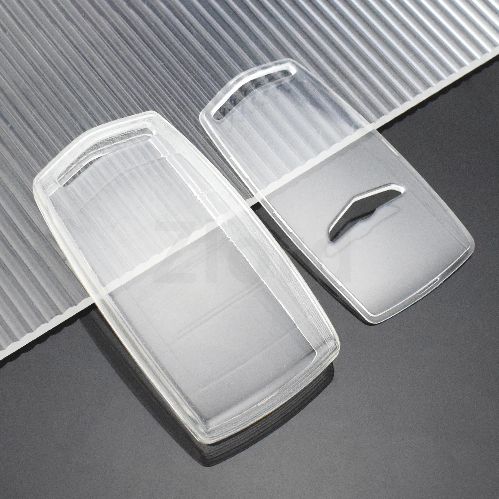 Transparent Car Smart Key Case Cover - 4-Button Key Fob Shell Protector Accessories