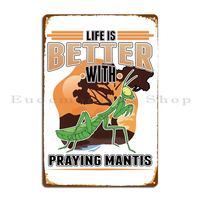 

Жизнь лучше с металлической табличкой, настенная пещера, персонализированная пещера, создание плаката, жестяной плакат