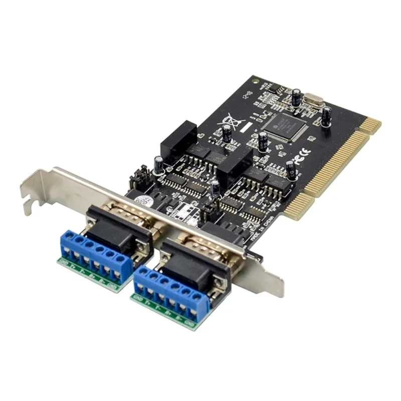 

Карта адаптера преобразователя PCI в RS422 RS485 PCI в 2 порта RS485/RS422 Последовательная карта MCS9865 Карта расширения