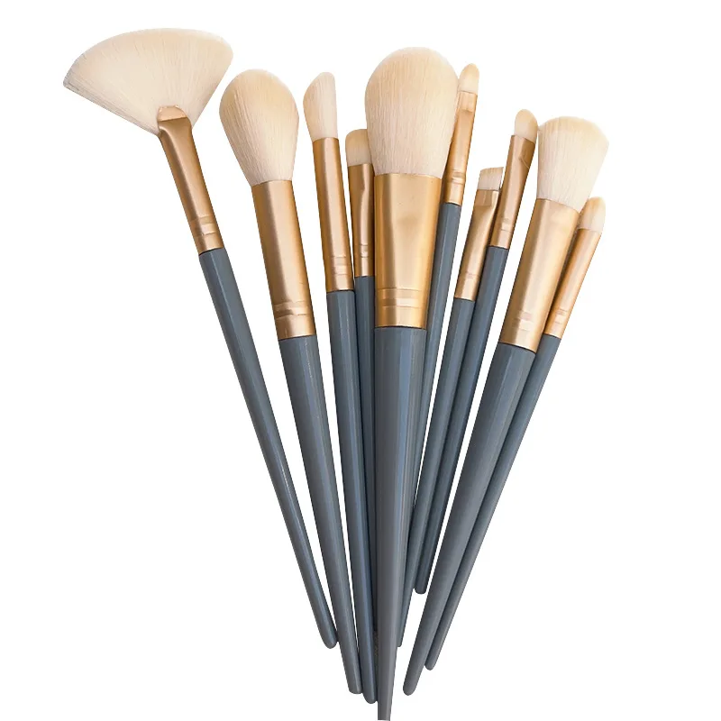 10pcs Makeup Brush Set Ultra-Soft Bristles Full Set Of Loose Powder Eyeshadow Foundation Brush Nose Shadow Brush Concealer Brush