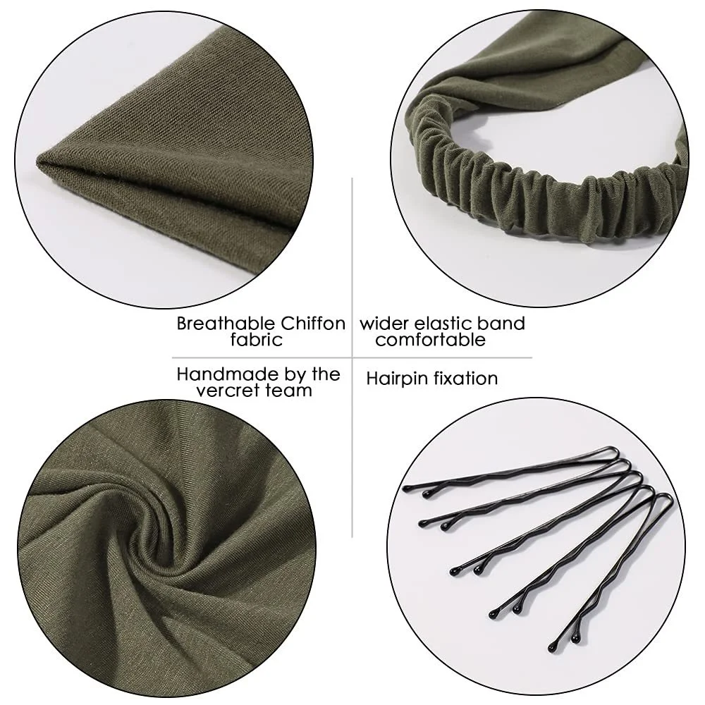 Neue böhmische Baumwolle Bandana für Frauen elastisches Haarband verlängertes Dreieck Kopftuch Mädchen Kopftuch Wrap Haarschmuck Kopf bedeckung – Detail 8
