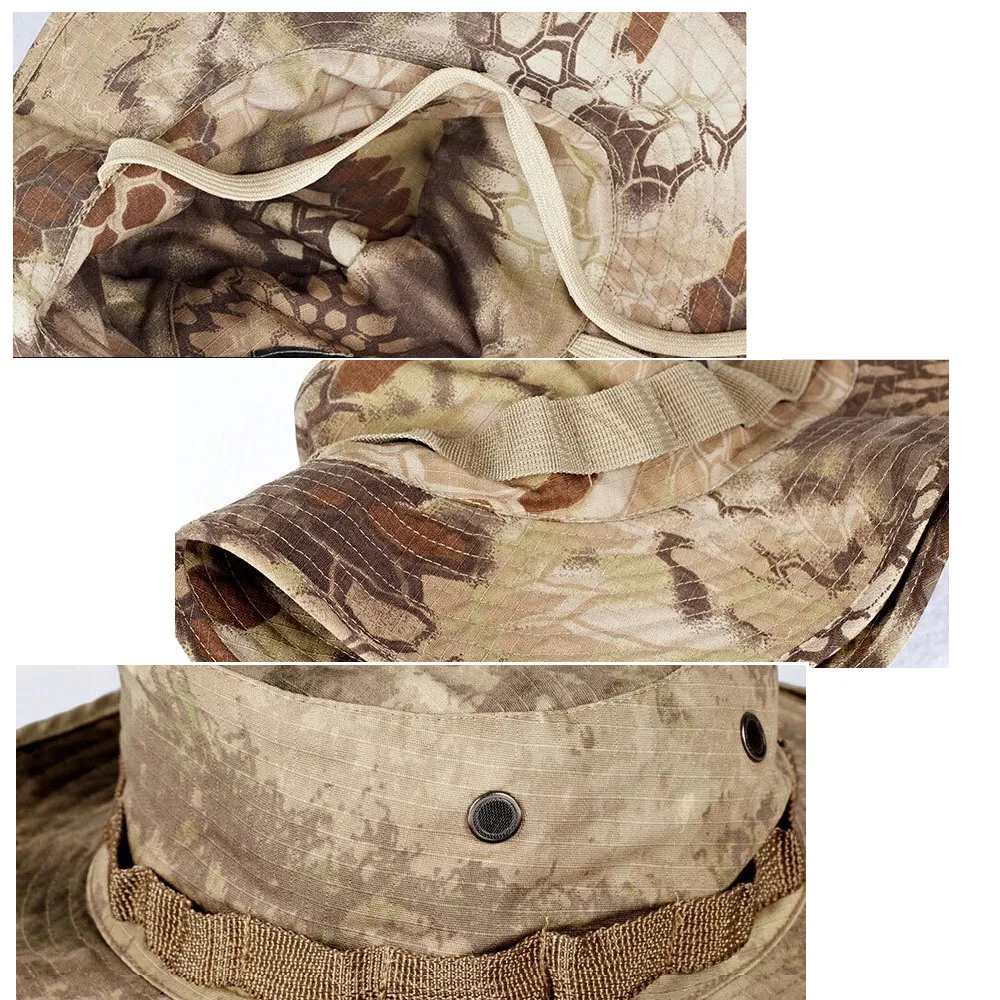 Camouflage Bucket Hat Men Summer Hunting Hiking