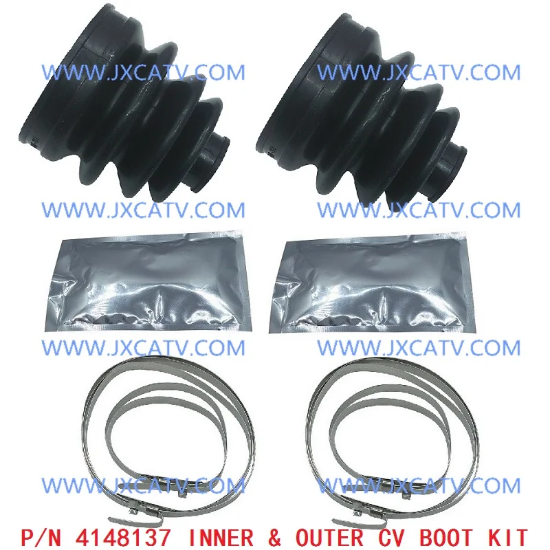 Complete Front & Rear Inner & Outer CV Boot Repair Kit for Arctic Cat 400 FIS 4x4 w/AT 2003-2008 All Balls 