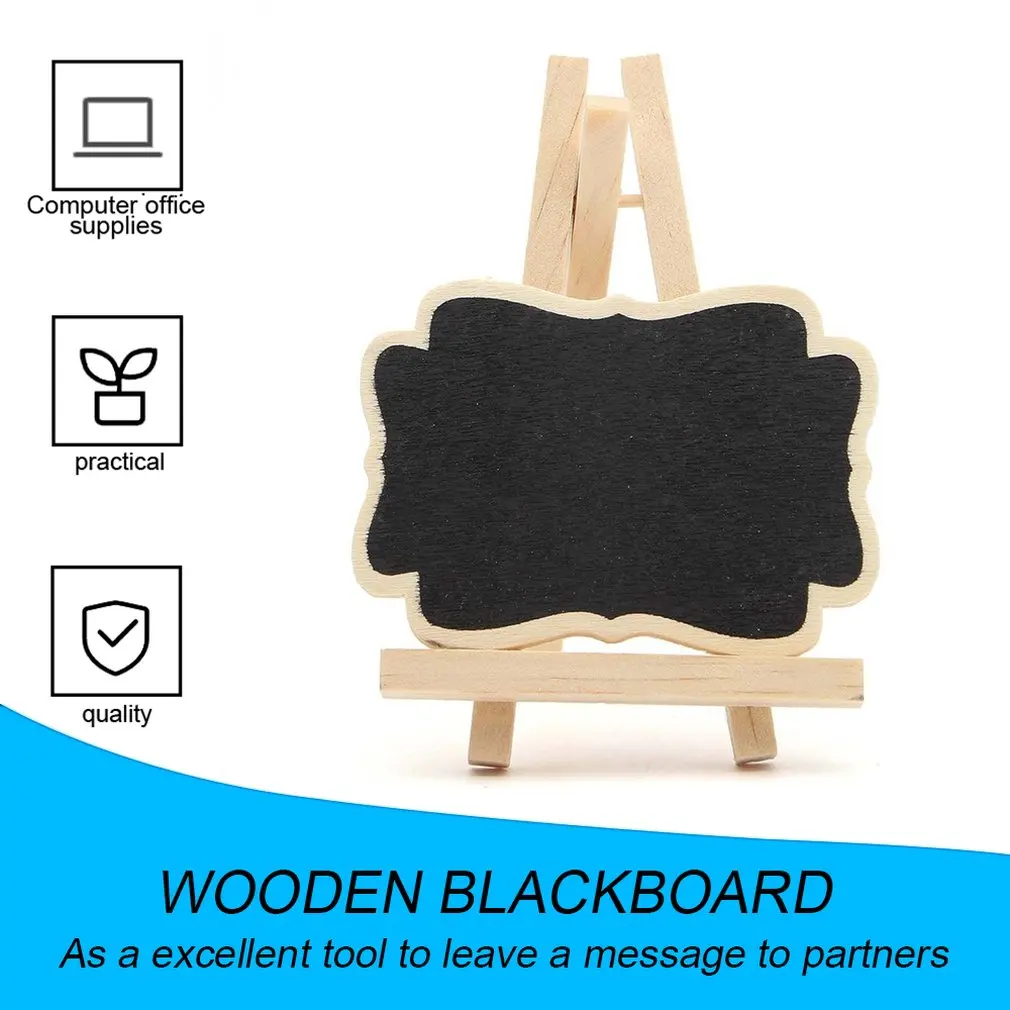 1 Set Party Practical Durable Wooden Chalkboard Small Blackboard Home