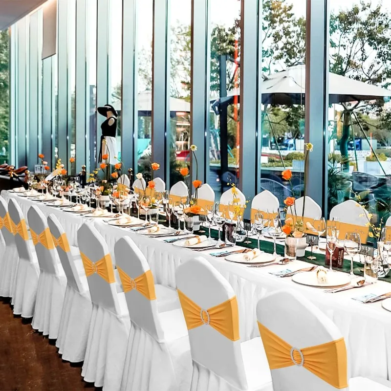 Party Stretch Chair Sashes Bands with Buckles Chair Sashes Bows for Wedding Banquet Birthday Decoration Ceremony Event Reception 3 Party Stretch Chair Sashes Bands with Buckles Chair Sashes Bows for Wedding Banquet Birthday Decoration Ceremony Event Reception 3