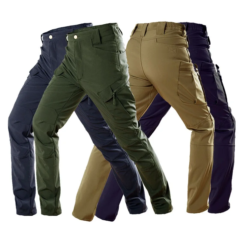 Winter New Fashion Trend Warm Keeping Training Clothes X7 X9 Tactical Pants Plush Waterproof Tactical Trousers Combat Pants Men