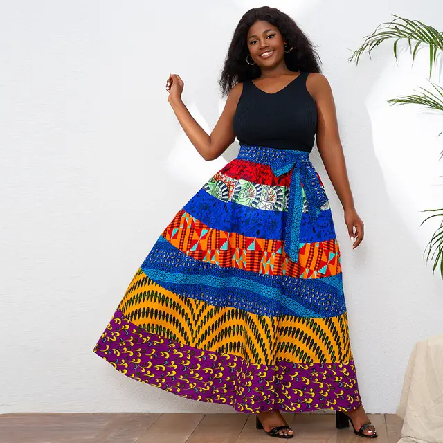 Ndidi High Waist Ankara Skirt - Image 5