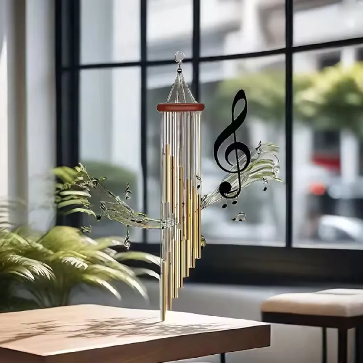 Metal Aluminium Tube Wind Chimes with Hooks, Outdoor Garden Decoration Home Wedding Party Memorial Decoration Favours