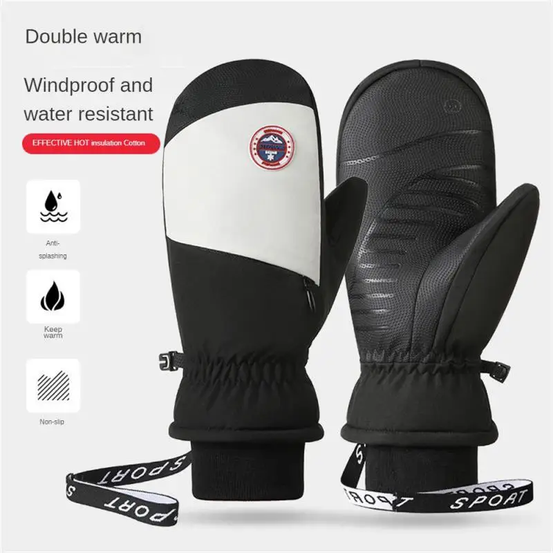 

1 Second Heat Storage Mens Ski Gloves Riding Unisex Gloves Ridding Gloves Winter Sports Accessories Double Anti-wind Thick Warm