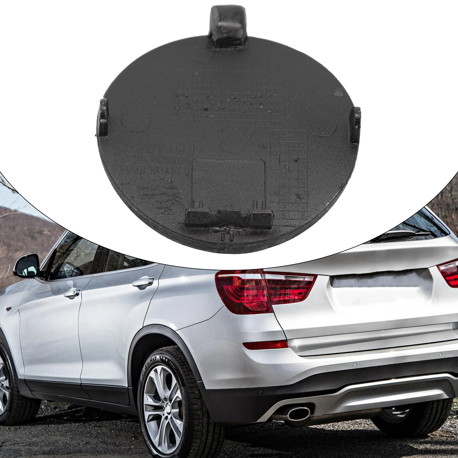 51118065883 자동차 견인 아이 커버 캡, 블랙 플라스틱 교체, BMW X3 X..