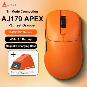 Ajazz AJ179 Apex PAW3950 Wireless Gaming Mouse with RGB Charging Dock, Computer Macro Mouse Gamer,Lightweight Ergonomic PC Mice 9
