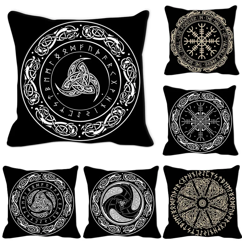 

Black and White Geometric Cushion Cover Pillowcase Sofa Home Decor Lumbar