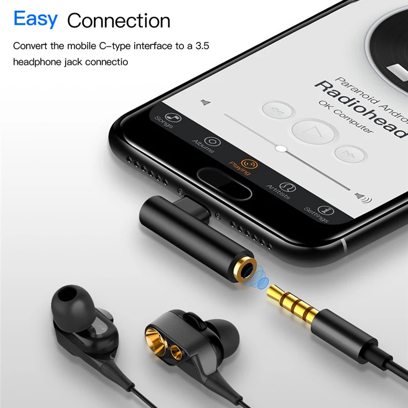 รูปสินค้า สายแปลง USB-C เป็นหูฟัง 3.5 มม. สำหรับมือถือ