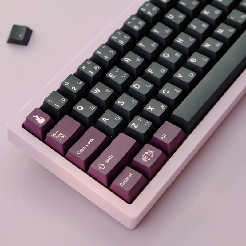 Gmk Black Lotus Keycaps Grupo Cereja Caps Perfil Chave Sublimação de Dye Pbt Interruptor mx 61 64 68 75 87 104 911 Chaves - Imagem 3