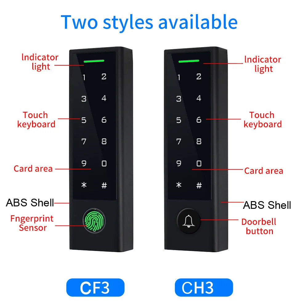 TTLock App Bluetooth Fingerprint Access Control Keyboard or Doorbell Keypad Open