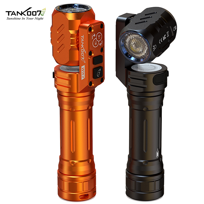  Portable flashlight magnetic tail flashlight dual light source rotating angle repair light inspection flashlight car repair tool 