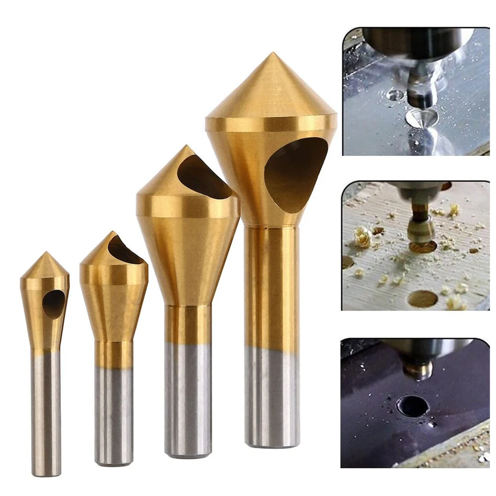 

Titanium Coated Countersink Chamfer Tool Deburring Drill Taper Hole Cutter Steel Tool Set Metal Wood Drill Bits Chamfering Tools