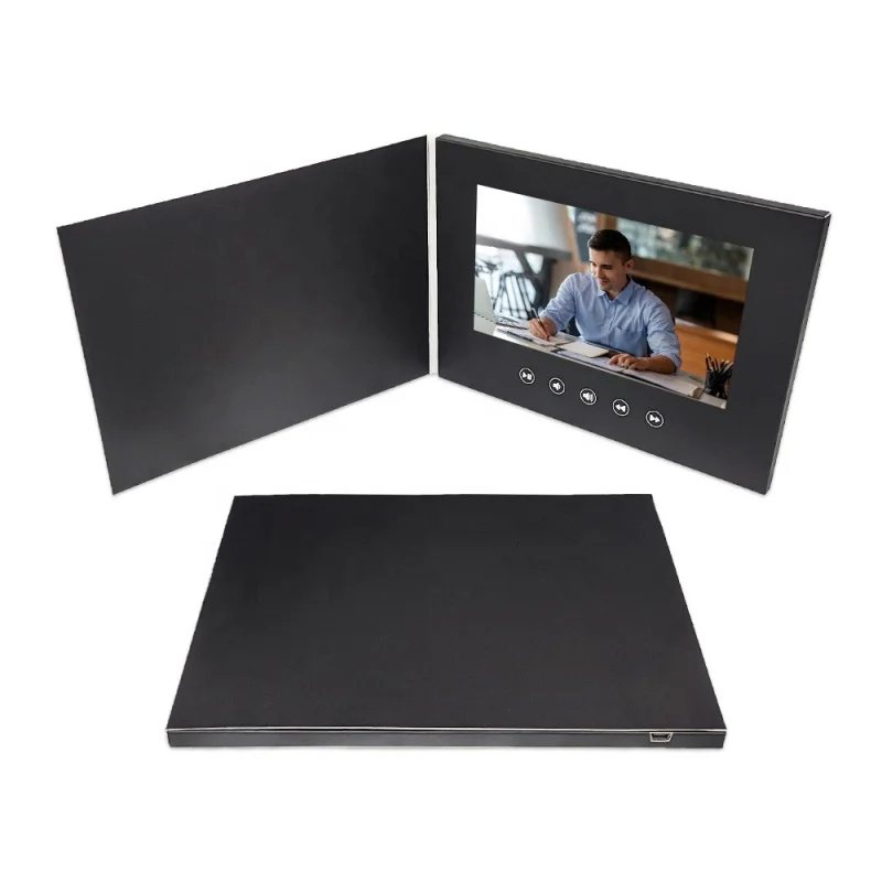 

Customized 7 inch Hot Sales Softcover 10.1 Inch LCD Video Book Brochure for Real-Estate Advertising