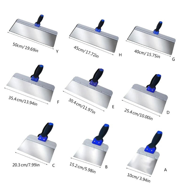 Skimming Spatula for Plastering and Rendering Compounds Stainless Steel with Ergonomic T Handle Levelling Tool