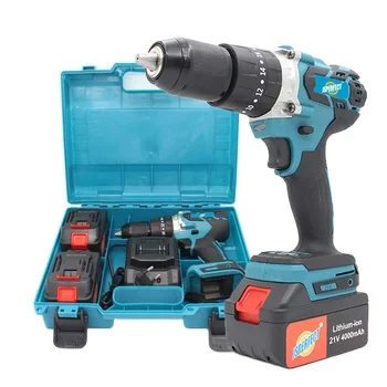 JSPERFECT rechargeable lithium battery electric cordless impact drill with hammer function