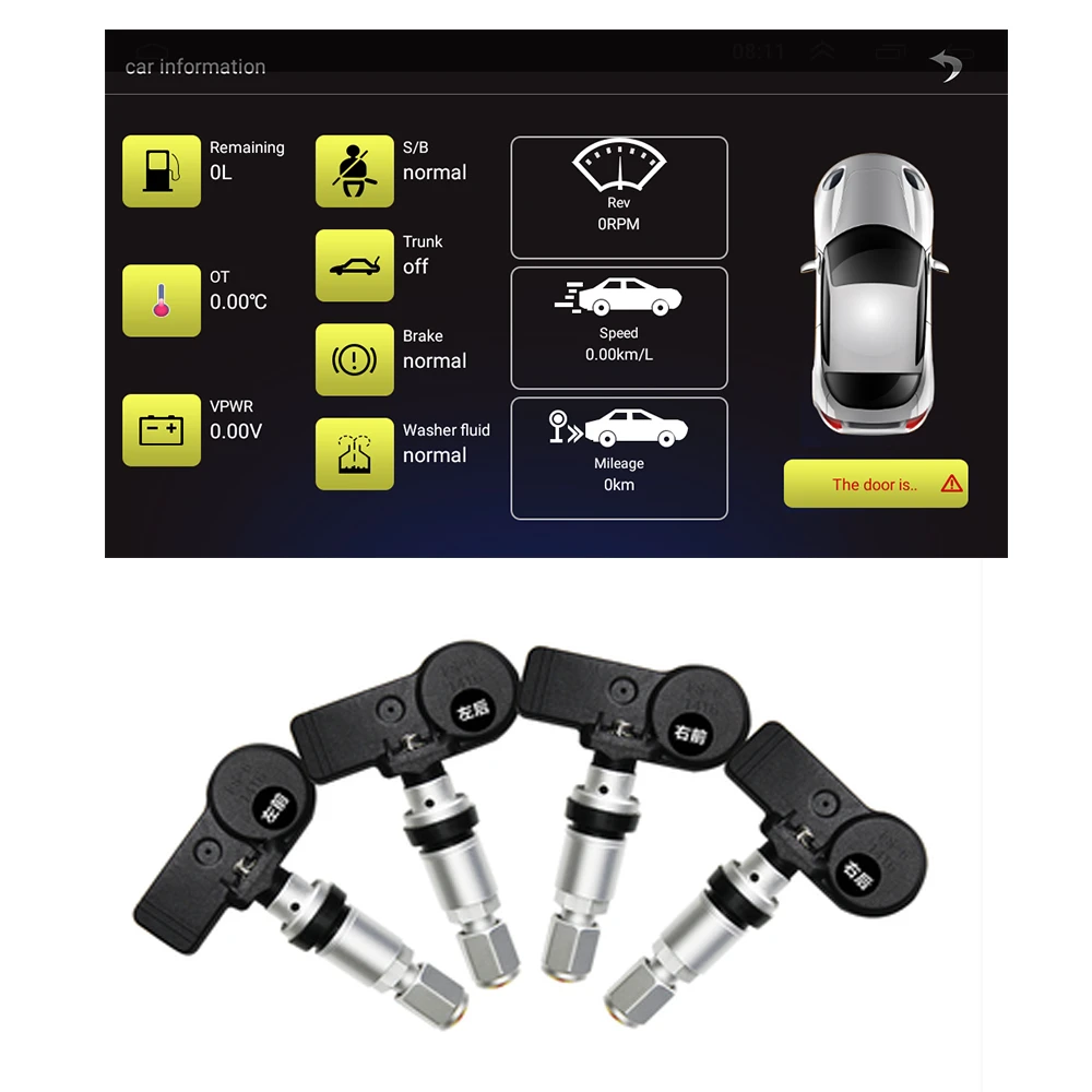 Deelife Android TPMS for Car Radio DVD Player Tire Pressure Monitoring
